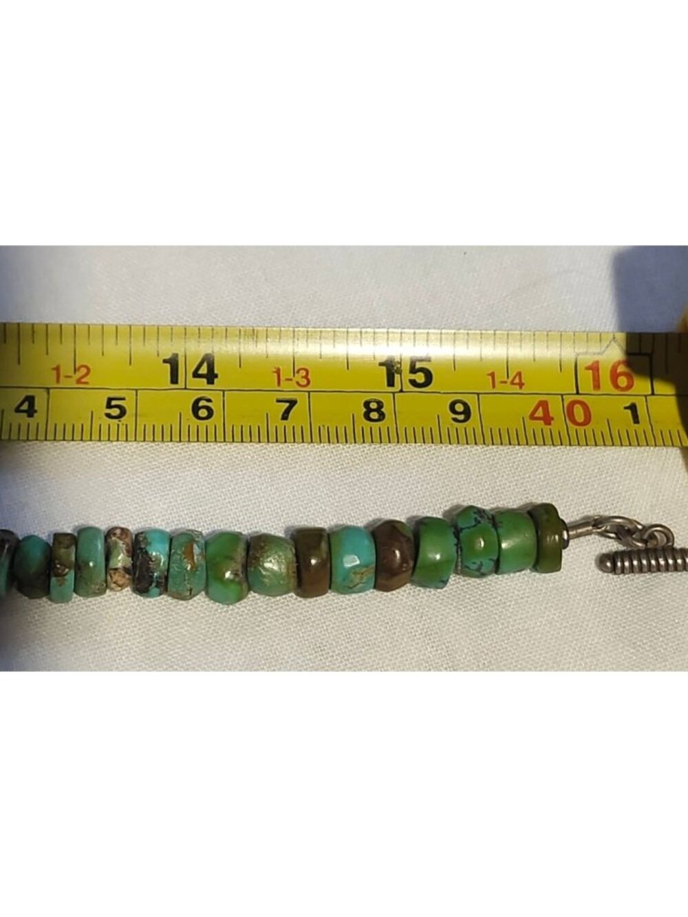 Lot 2 Southwestern Stone Bead Necklaces Blue Green Heishi Boho Toggle - Picture 4 of 6